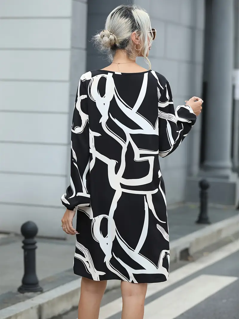 modern casual dress women long dress solid color round neck lantern sleeve abaya