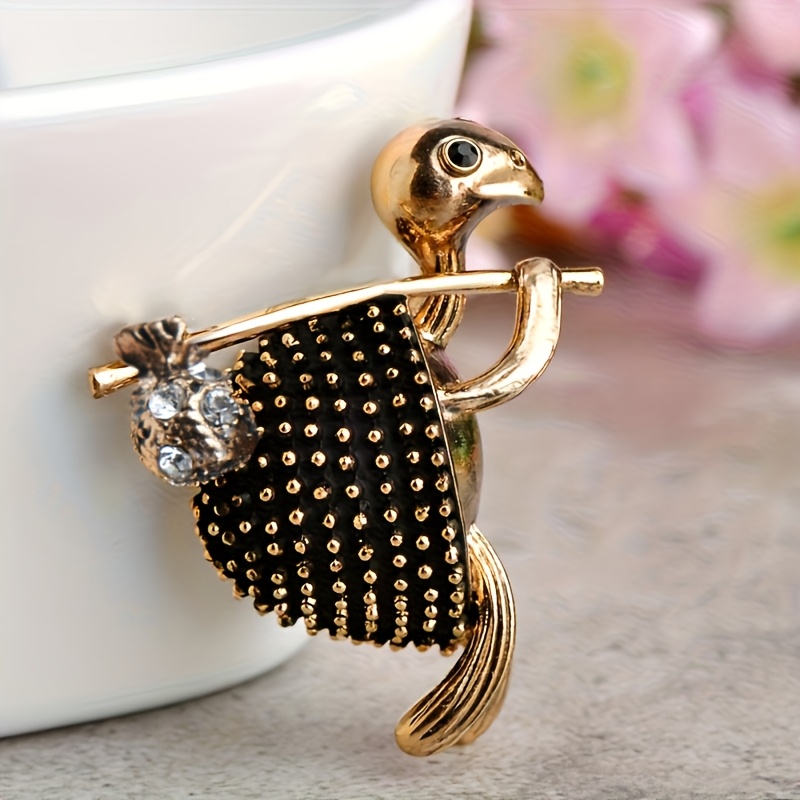 Image of 1pc Vintage Fashion Cute Turtle Brooch Animal Brooch Female Male Clothing Accessories Alloy Metal Turtle Animal Brooch Suit Pin