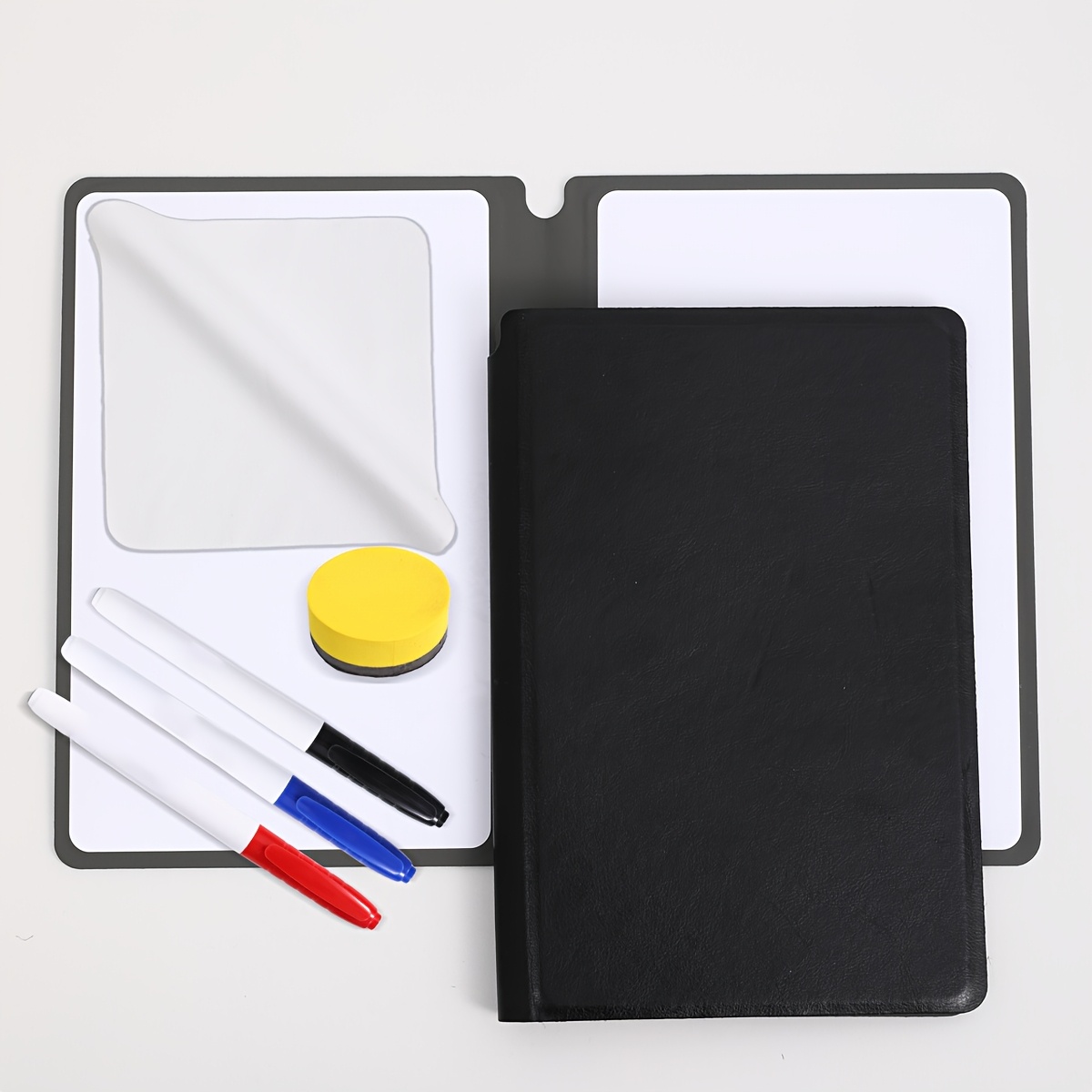 TEMU 1 Stück tragbare Whiteboard mit Whiteboard-Stift und Wischtuch-Schwamm, Whiteboard-Set, wiederverwendbares Whiteboard für Büro, Zuhause,
