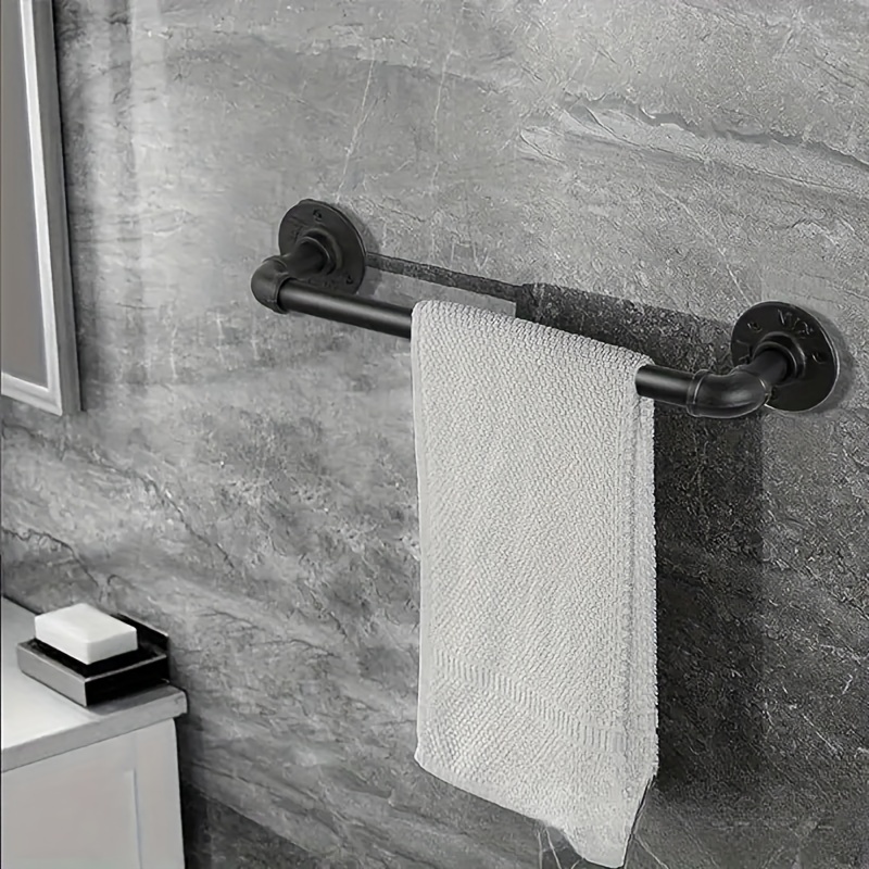 

Iron Towel Bar - -mounted, No Needed, For Bathroom Storage & Decor