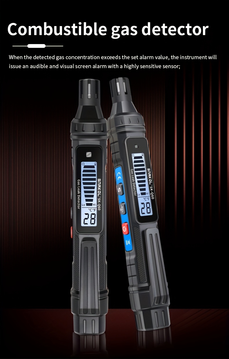sk q60   gas detector sound and light alarm   leakage detector Product details 0