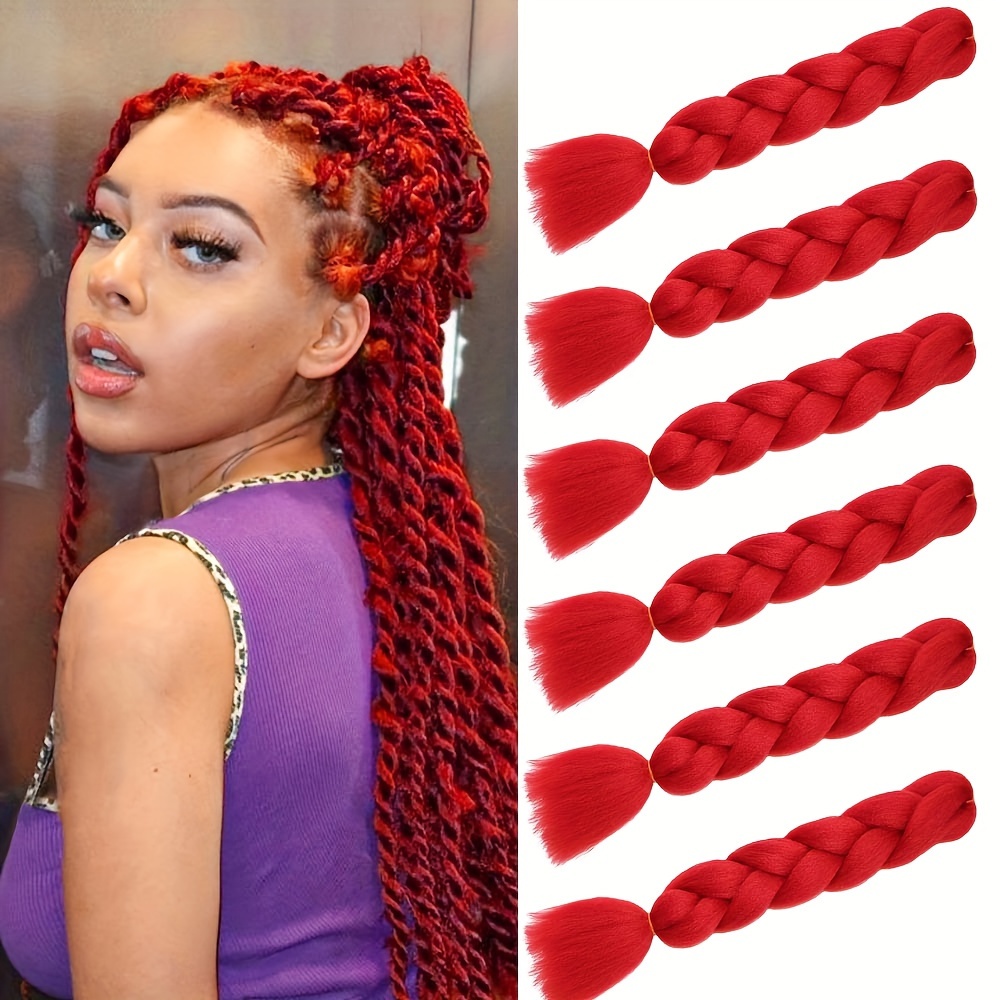 braiding hair extensions for women 6pcs 100g pack 24inch high temperature ombre jumbo synthetic braiding hair for twist crochet braids details 4