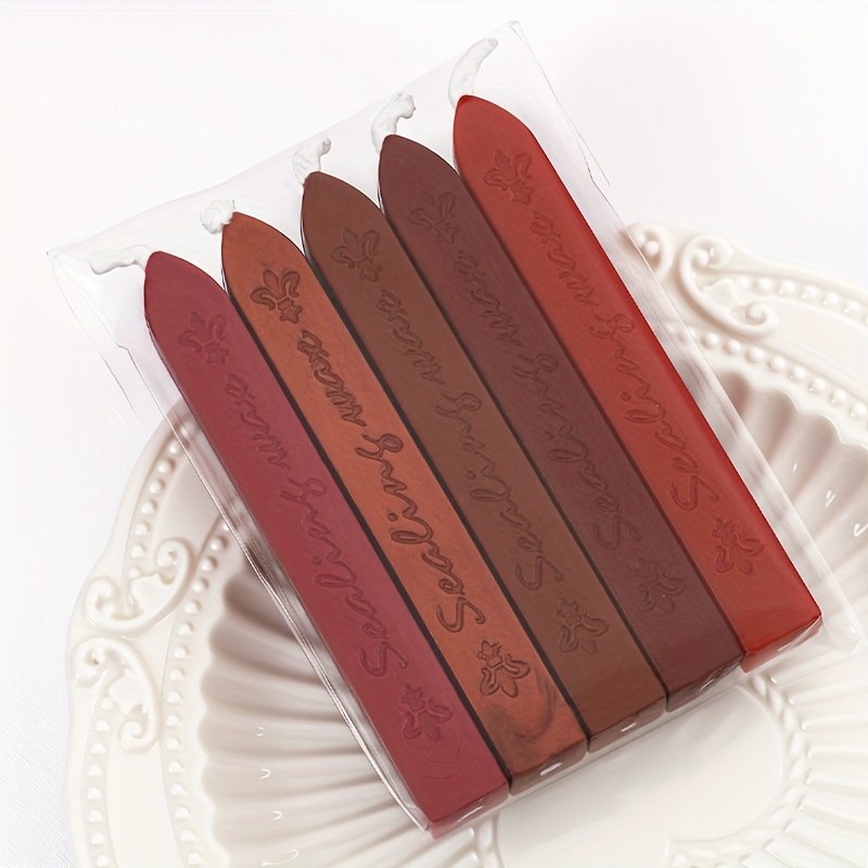 5pcs/pack Wax Strips, Used For Sealing Wax Seal Heads, Handmade Card And Envelope Stamping, Diy Crafts, Gift Packaging, Envelope Sealing, Party Invitations, Creative Gifts