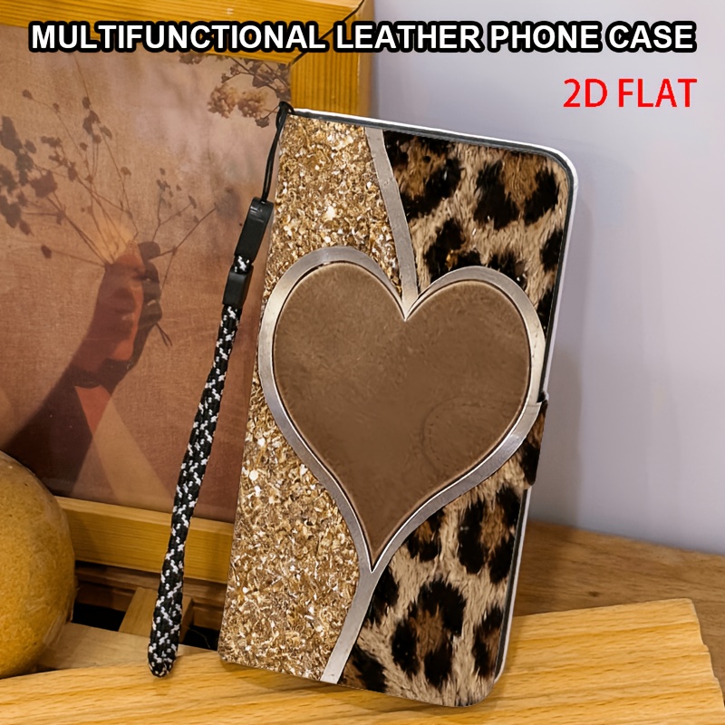 TEMU Phone Case - 2d Flat Heart Retro Pattern Phone Case Flip Cover Suitable For For Galaxy A32/5g, A33/a34/a35 5g, A36, A42 5g; A51/5g, A52/5g/s 5g,