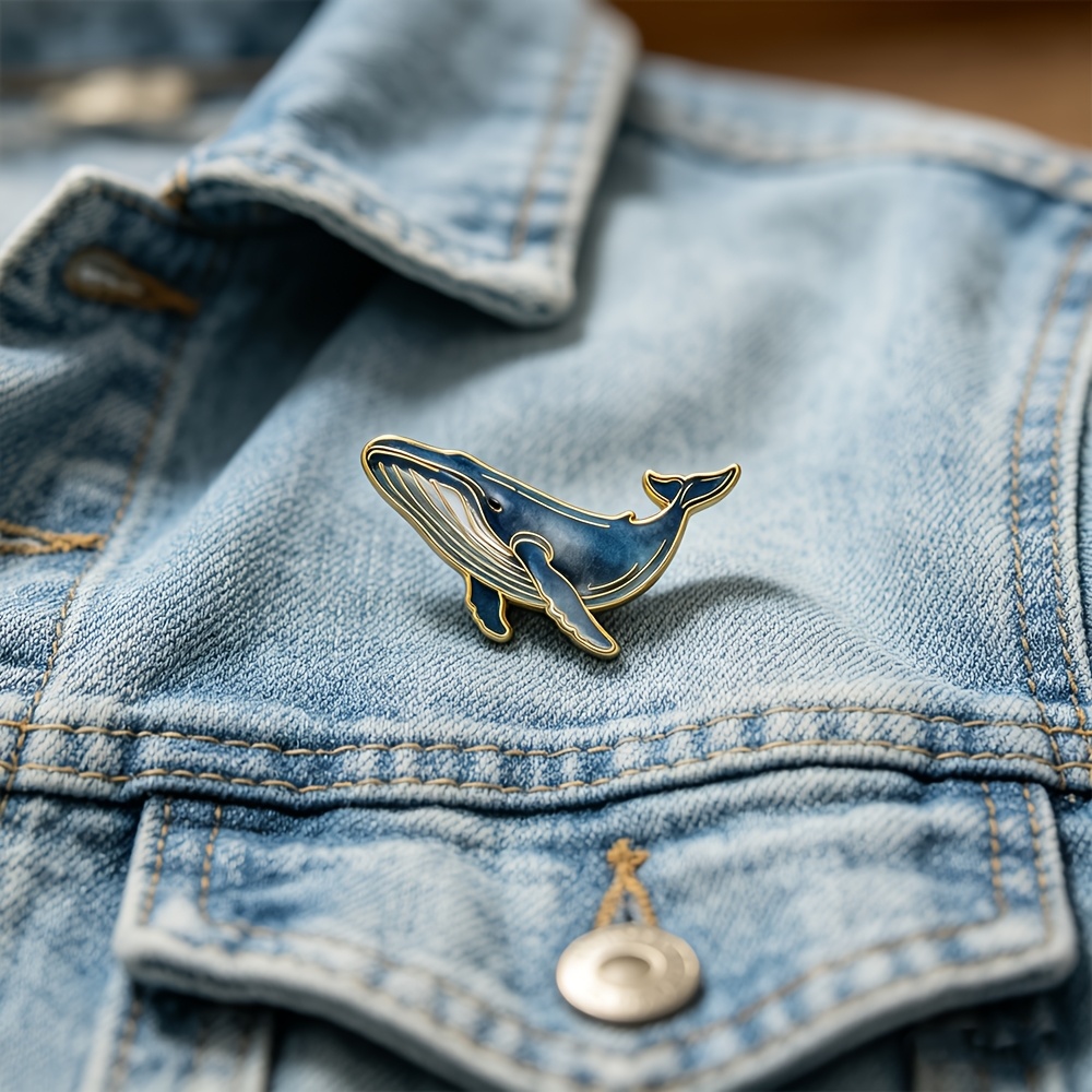 Whale Enamel Brooch Pin Fashion Decorative Brooches Ornaments Lapel Bag Badges Jewelry Gifts