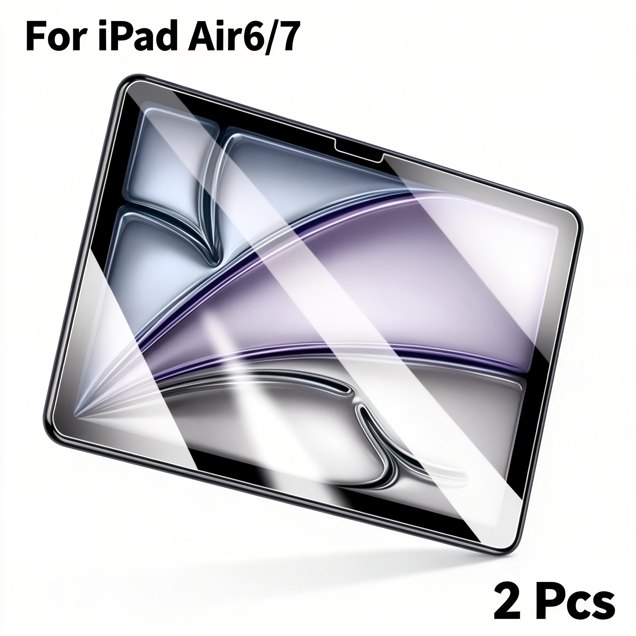E-shop 2 Stück (2 Stück) Kompatibel für iPad Air 7/M3/6 Hülle – Passender Tablet-Bildschirmschutz, Gehärtetes Glas mit 9H Härte, HD Klar -Kratz,