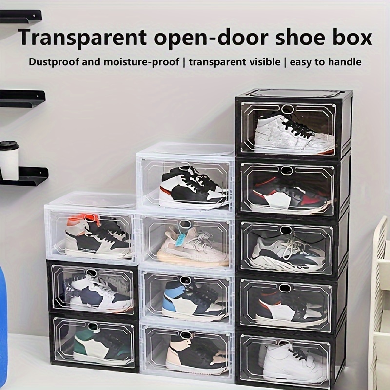 Caja Zapatos Plástico Transparente 3/6/12 Piezas Gabinete - Temu