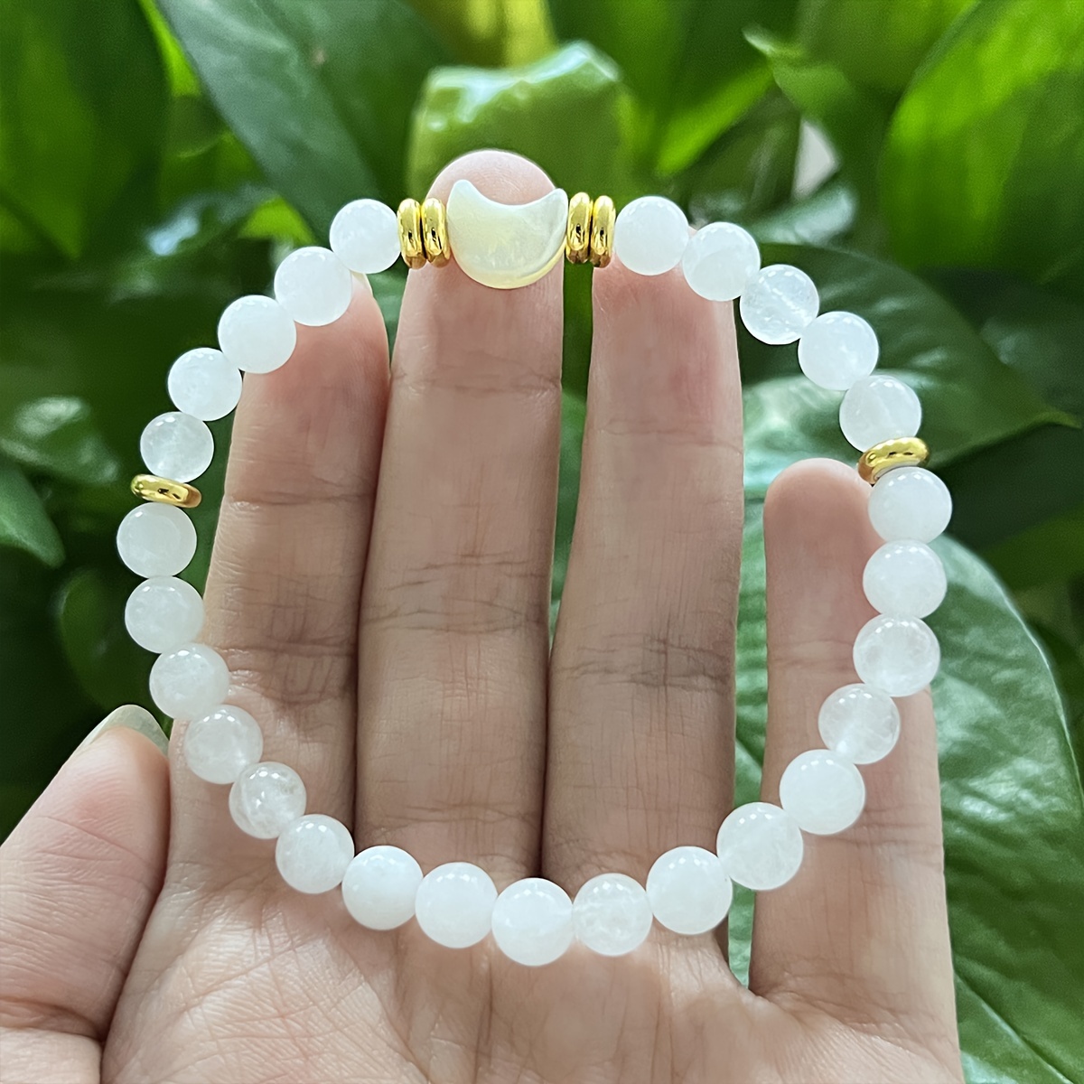 Image of 6mm Beaded Bracelet Handmade Bracelet Bohemian Women's Fashion Jewelry Accessories Handmade Holiday Gift For Her