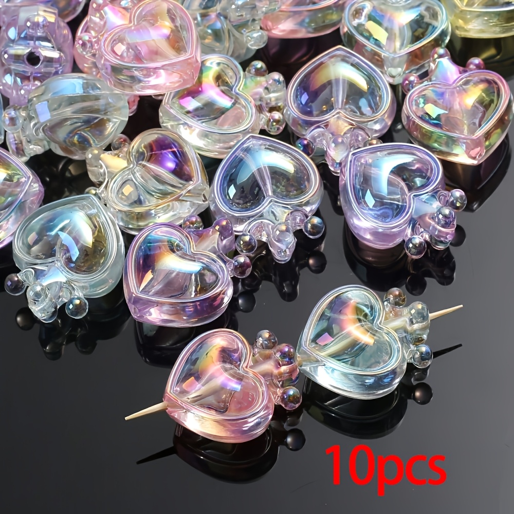 10pcs Random Mix Crown Shaped Beads For Jewelry Making Diy Handmade Necklace Bracelet Beaded Pens Key Chain Accessories