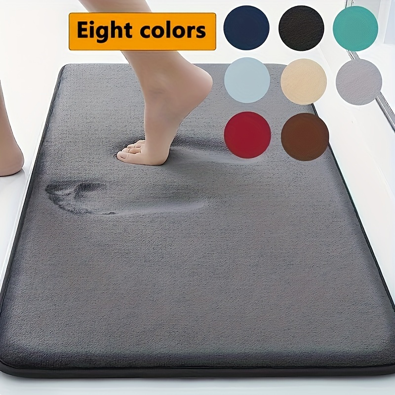 

1pc * 20in Super Soft Floor Mat, Water Absorption And Quick Drying Bathroom Floor Carpet, Entrance Carpet, Comfortable Memory Foam Mat Bathroom Mat, Used For Bathroom, Bedroom, Kitchen And Living Room