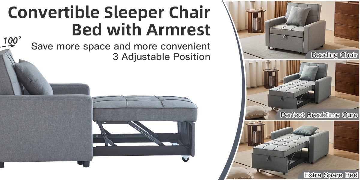 convertible sofa bed chair with pull out sleeper 3 in 1 reclining futon couch with storage pocket space saving design blue modern sleeper sofa with soft cushions sturdy   wood frame manual operation for small apartments dorms   ideal for guest rooms home offices plush cushioned seating velvet upholstery compact 2 seater sofa contemporary design sectional sofa for living room couche and sofa sofa and couche small sofa for small   bed Product details 6