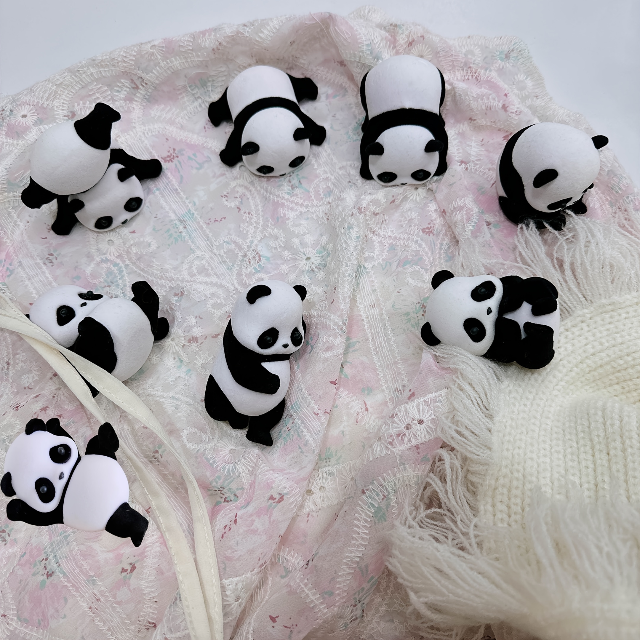 8pcs set of   figurines compact and   decor accessories suitable for all rooms including bedrooms desks and car     festive occasions graduations and christmas gifts a popular panda ornament this novelty toy is ideal for party decorations bookshelf accents and home office desk decor compatible with all vehicle models 0