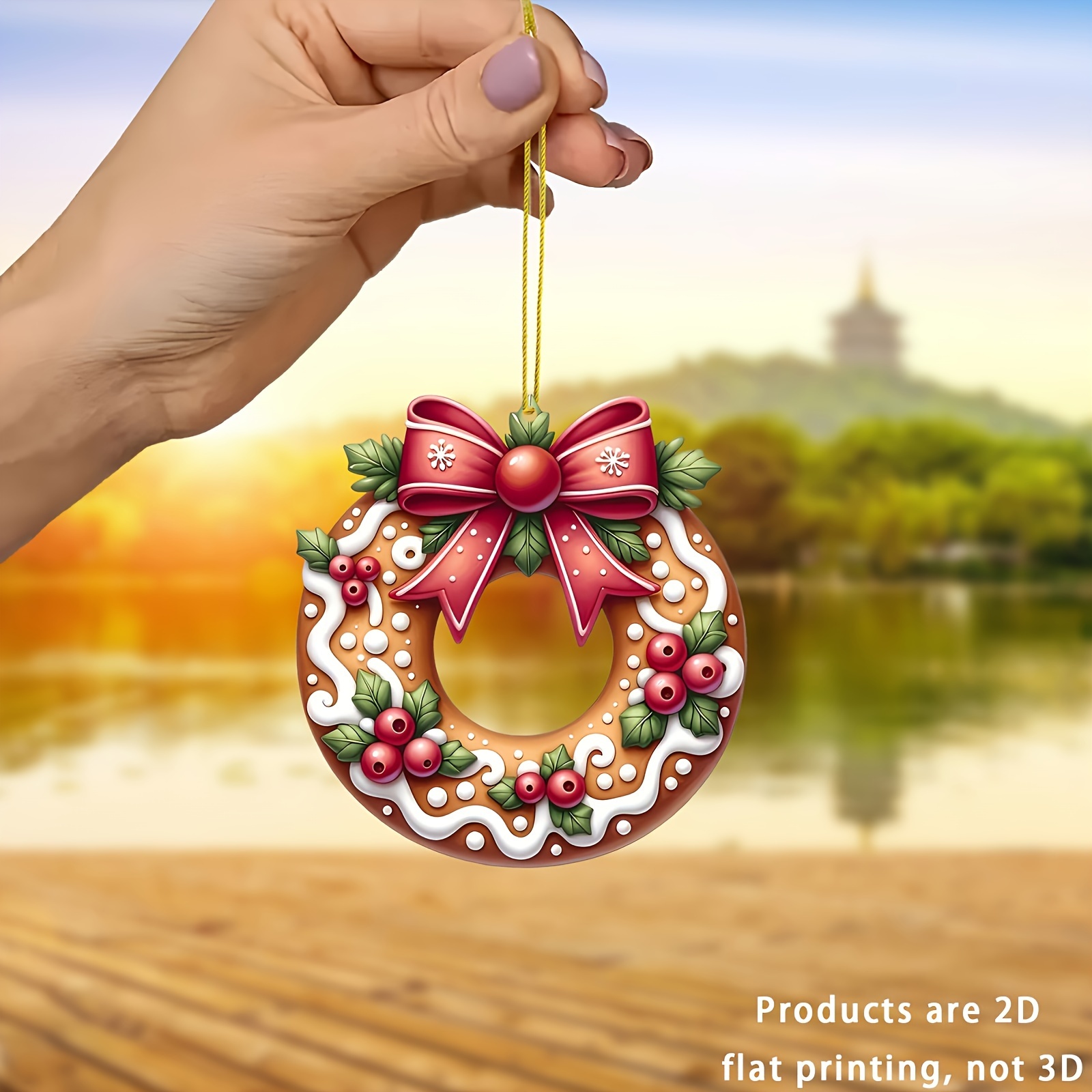 

1pc Christmas , () 3d Decor, For , Car, And Keychain,
