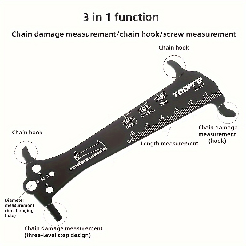 bicycle chain measuring ruler tensile testing caliper laser Temu