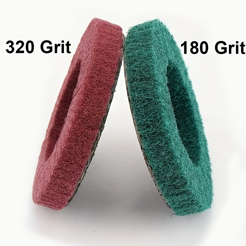 TEMU 2-pack Heavy-duty 180/320 Grit Nylon Fiber Grinding & Polishing Discs - 4-inch Metal Sanding Wheels With Nylon Web Backing Suitable For