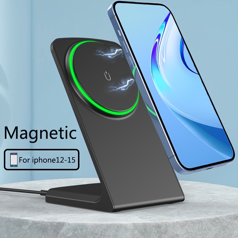 

Magnetic Wireless Charger Charging Station, Phone Charger Fast Charge Devices For Iphone15/15pro Max 14/13/12 Series 15w Fast Wireless Charging Desktop Charging Dock Portable Phone Charger Phone Stand