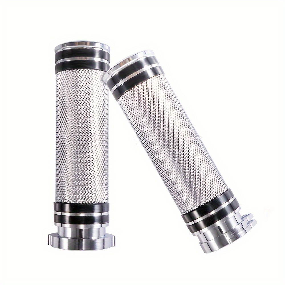 TEMU Universal Motorcycle 1" 25mm Handlebar Hand Grips Chopper Cafe Racer Old School Touring