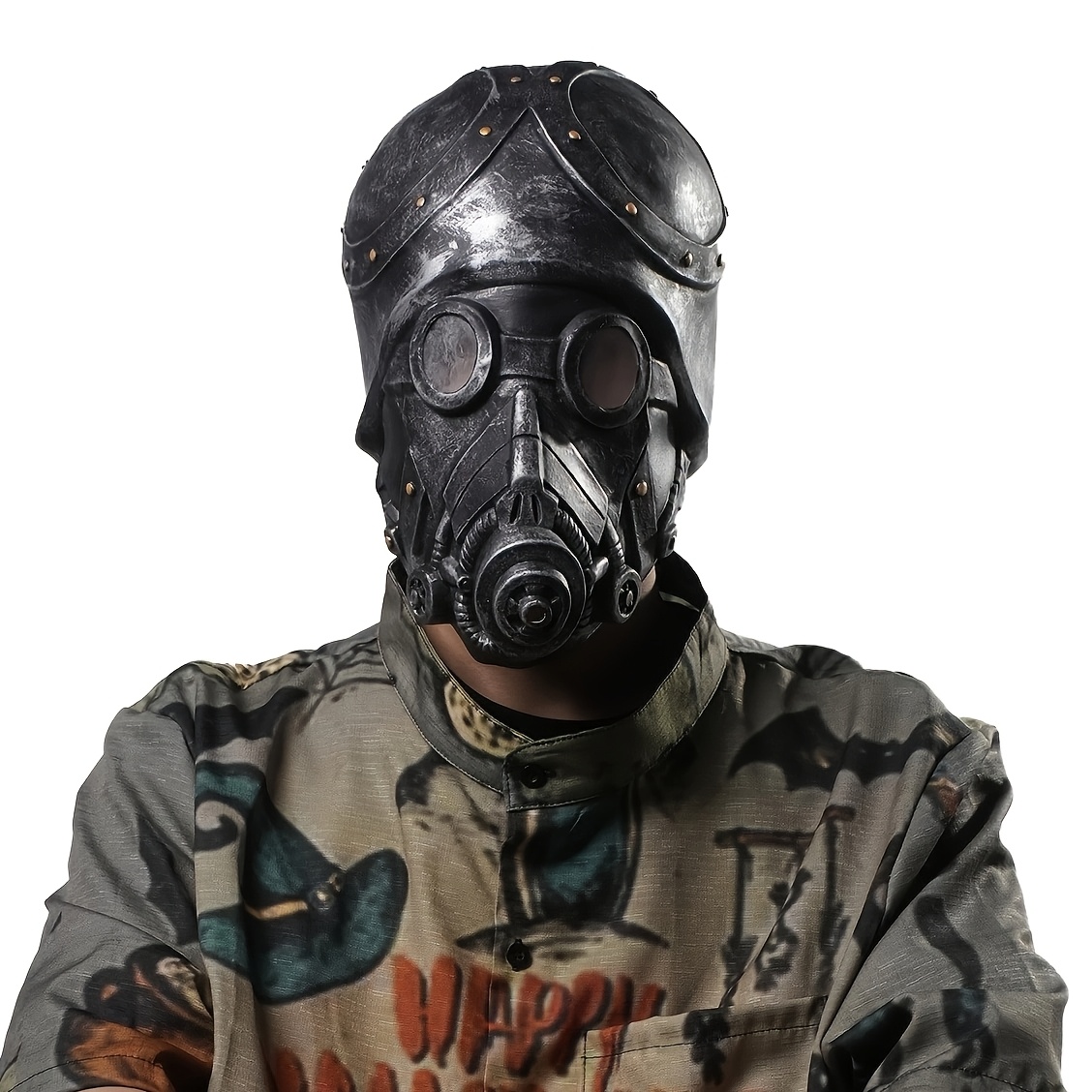 Retro Steampunk Gas Mask Latex Mask, Half Face Punk Cosplay Mask For Photo Props