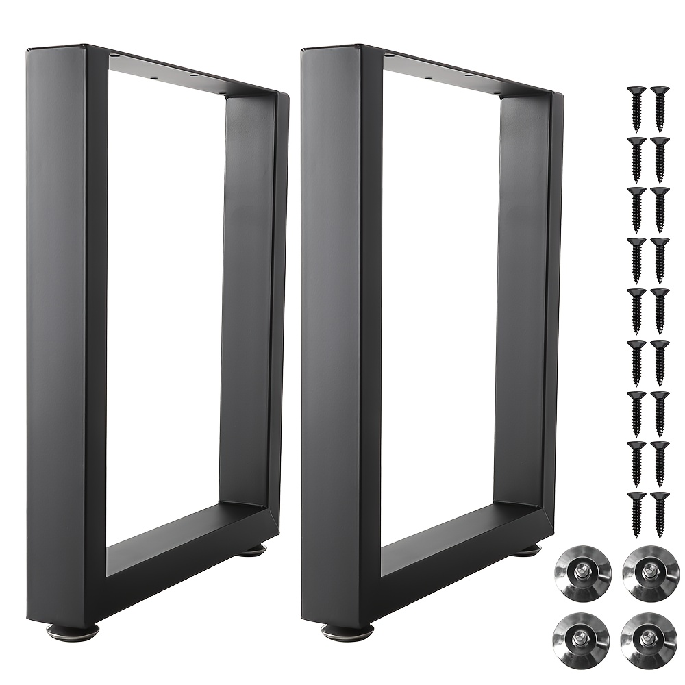 TEMU Set Of 2 Metal Legs For Industrial-style Tables, Suitable For Dining Benches And Coffee Desks