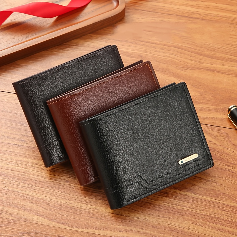 

1pc Pu Wallet, Wallet, For Dad Or