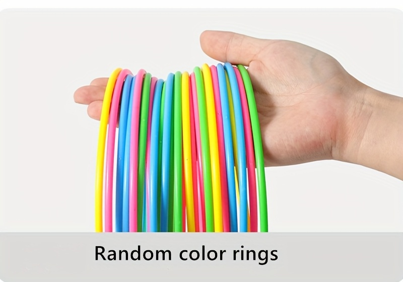 Colorful Rainbow Ring Toss Game for Kids - Interactive Indoor/Outdoor Toy with Vibrant Multicolor Rings, Perfect for Parties, Competitions, and Educational Play, Ideal Halloween/Christmas Gift, Educational Playset|Vibrant Playset|Durable PP Material, Ring Toss Game