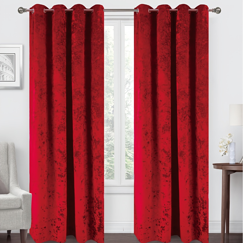 1pc Packed - Ice Velvet Thick Cloth Blackout Curtains, Shading Degree Above 85%, Size 140x260cm, Colors, Vertical And Beautiful, Shading And Windproof, Machine Washable, No , No Fading