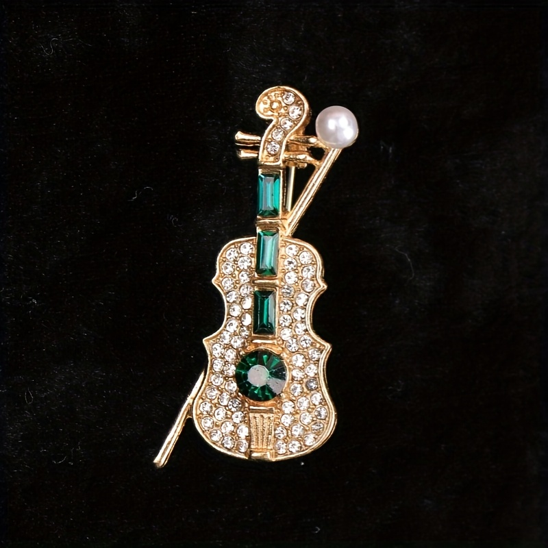 Gorgeous Elegant Diamond Encrusted Metal Pin Dress Temperament Brooch Party Gift