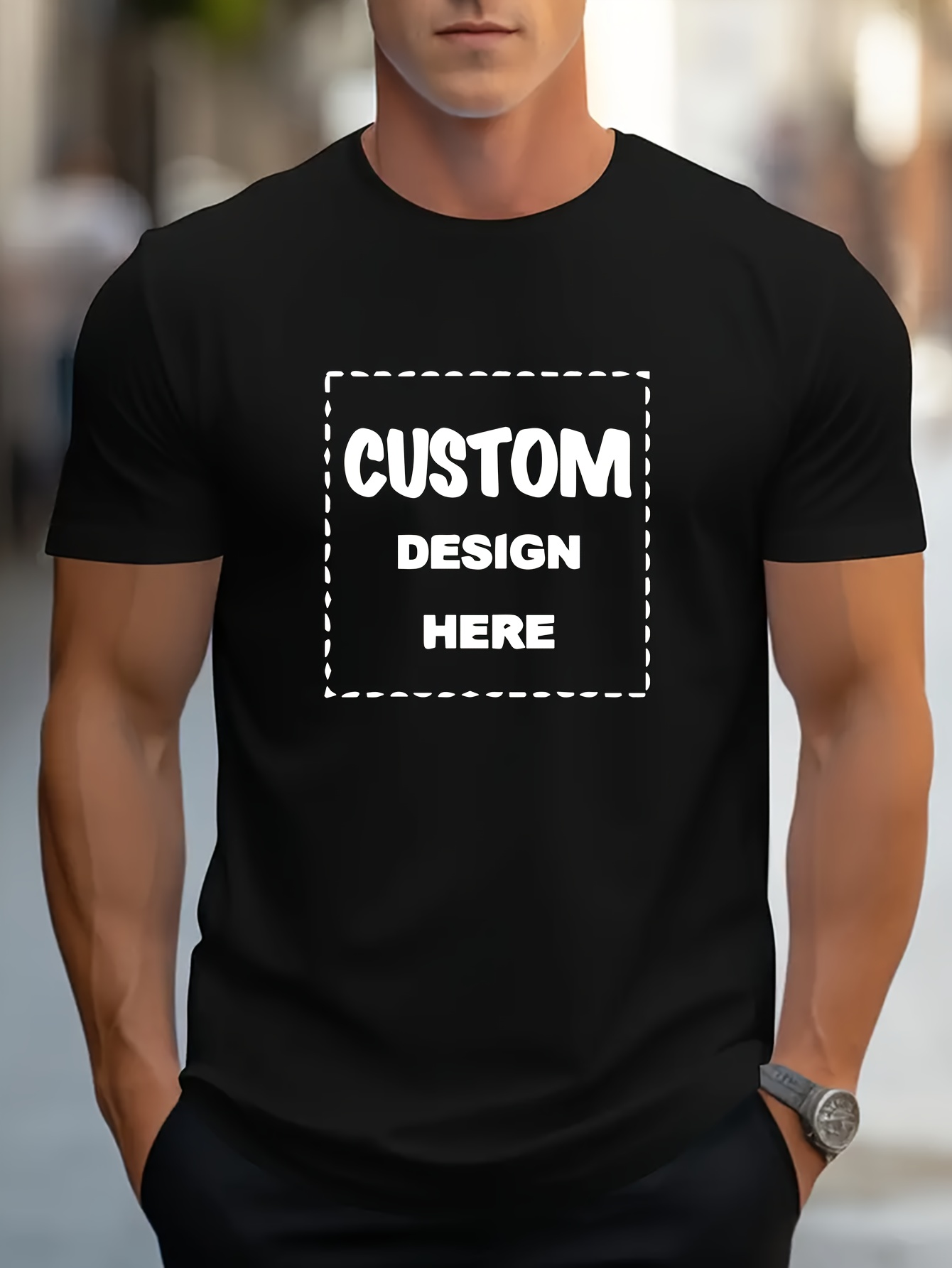 CUSTOM Print Tee Shirt, Tees For Men, Casual Short Sleeve T-shirt For Summer