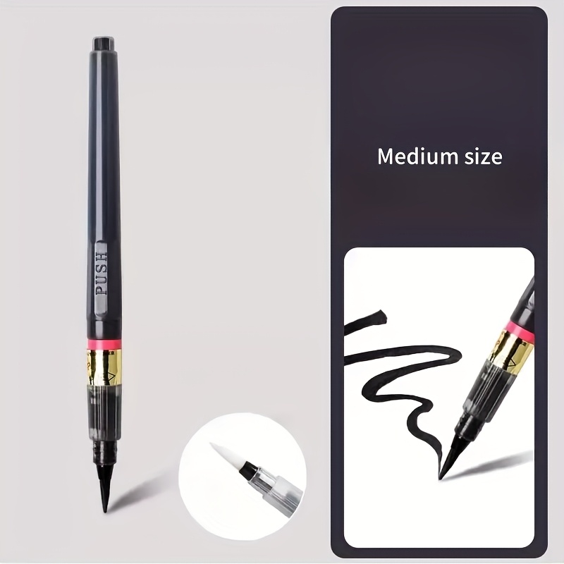 1pc   brush soft brush japanese portable scientific brush quick drying scientific brush painting soft head outline pen replaceable ink cartridge black soft pen suitable for calligraphy practice painting writing creation