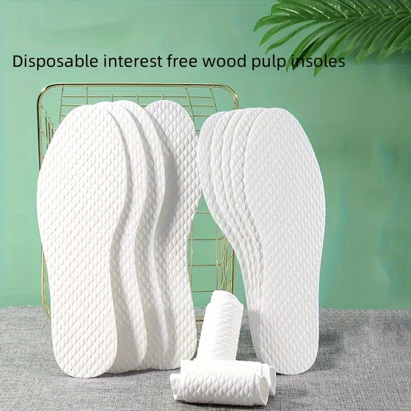 

10pairs Breathable Disposable White Insoles, Sweat-absorbing Deodorizing Insoles For Men & Women