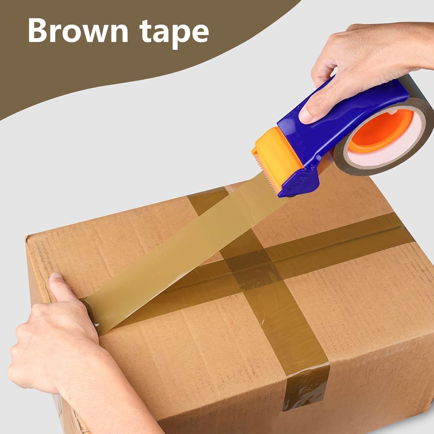 

Brown Packing Tape, Heavy Duty Packing Tape Replacement For Packing, Shipping, Moving And Mailing, 2 Mil Thick, 2 Inch Wide, 110 Yards Per Roll, Available Separately (6/12/24/36 Rolls)