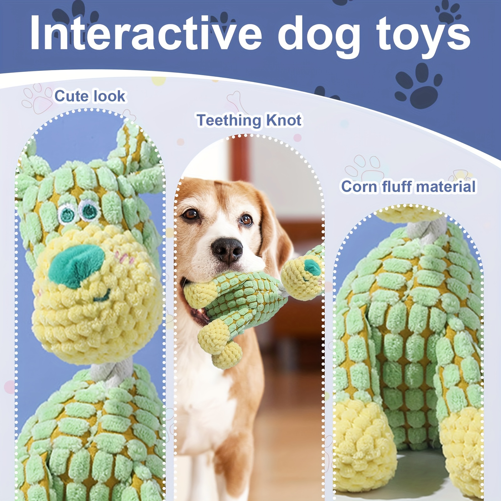 Interactive Dog Toy with Squeaker