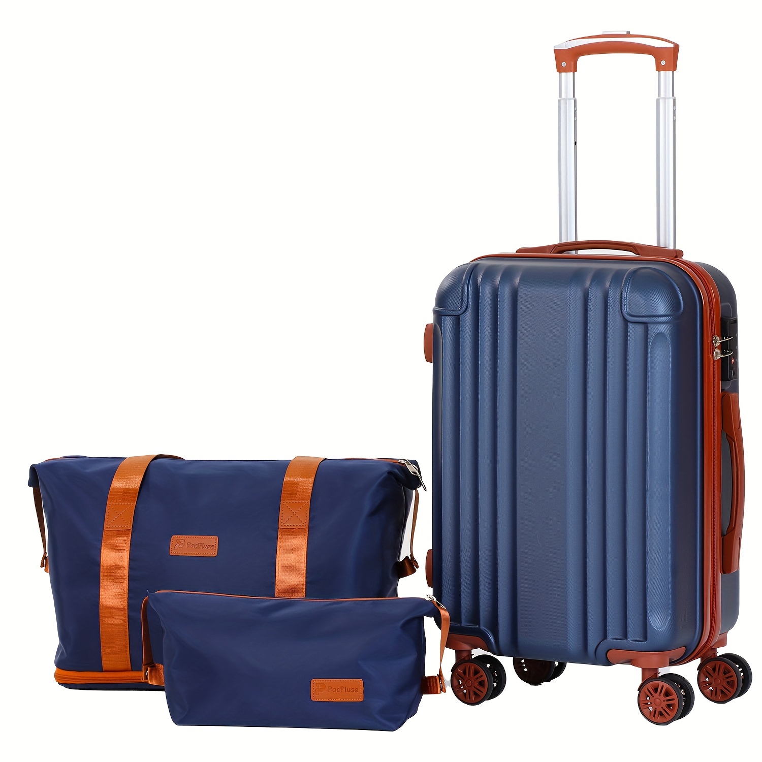 TEMU Suitcase Set 3pcs Luggage Set Carry On Travel Luggage Spinner Wheels Hardshell Lightweight Luggage Set