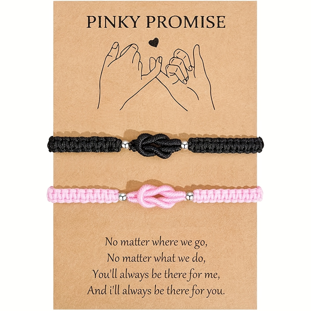 Image of 2pcs Couple Bracelets, Friendship Bracelets, Anniversary, Halloween, Christmas, Valentine's Day I Love You Gift For Boyfriend, Girlfriend, Best Friend
