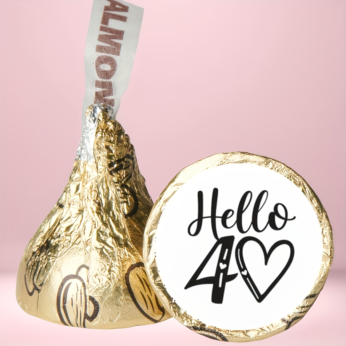 E-shop 160 Stück 40. Geburtstag Sticker für Mini Süßigkeiten und Schokolade Etiketten Hello Herzform 40. Geburtstagsparty Dekoration Zubehör