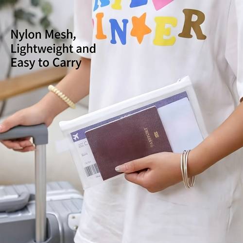 1pc document organizer bag for international travel portable id boarding case protector passport storage bag