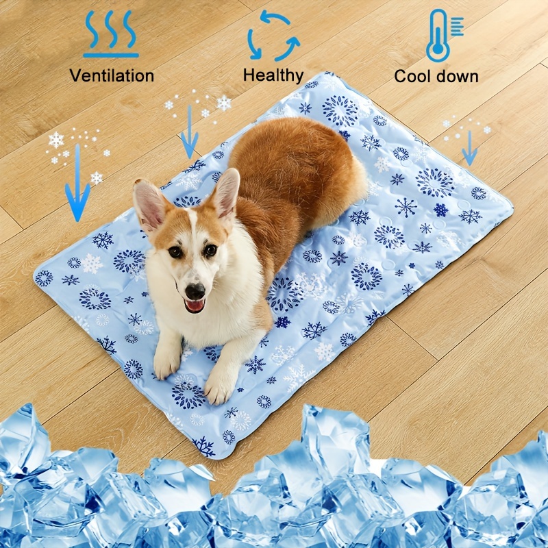 

Pet Cooling Mat: Ice Gel Dog Bed For All Sizes - Comfortable, Self-cooling, And Washable