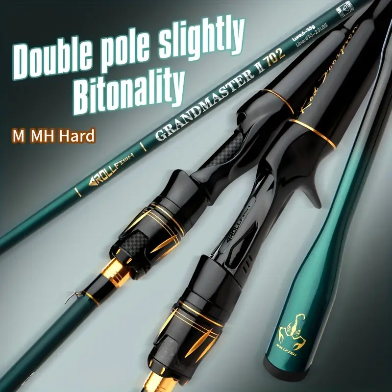 * Carbon Fiber Fishing Rod Compatible for M/MH Power, Medium-* Long Casting Pole with 2 Tips - Lightweight Saltwater/* Rod Suitable for Outdoor Fishing Tackle * Carbon Fiber Fishing Rod Compatible for M/MH Power, Medium-* Long Casting Pole with 2 Tips - Lightweight Saltwater/* Rod Suitable for Outdoor Fishing Tackle