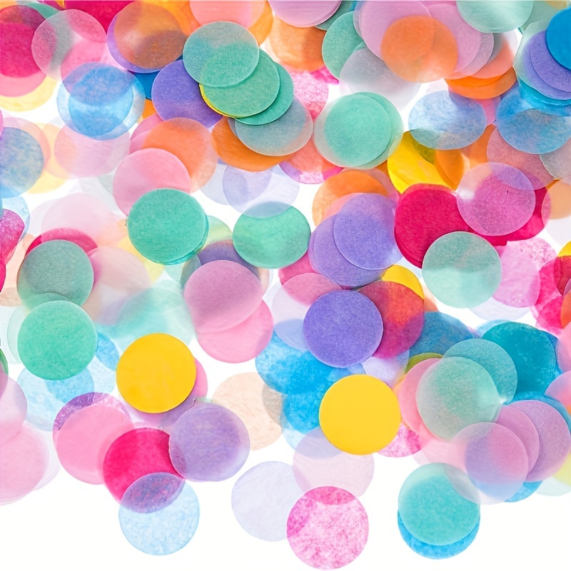 Image of 2000pcs Mixed Color Confetti, 1 Inch Round Confetti For Wedding Birthday Party Celebration