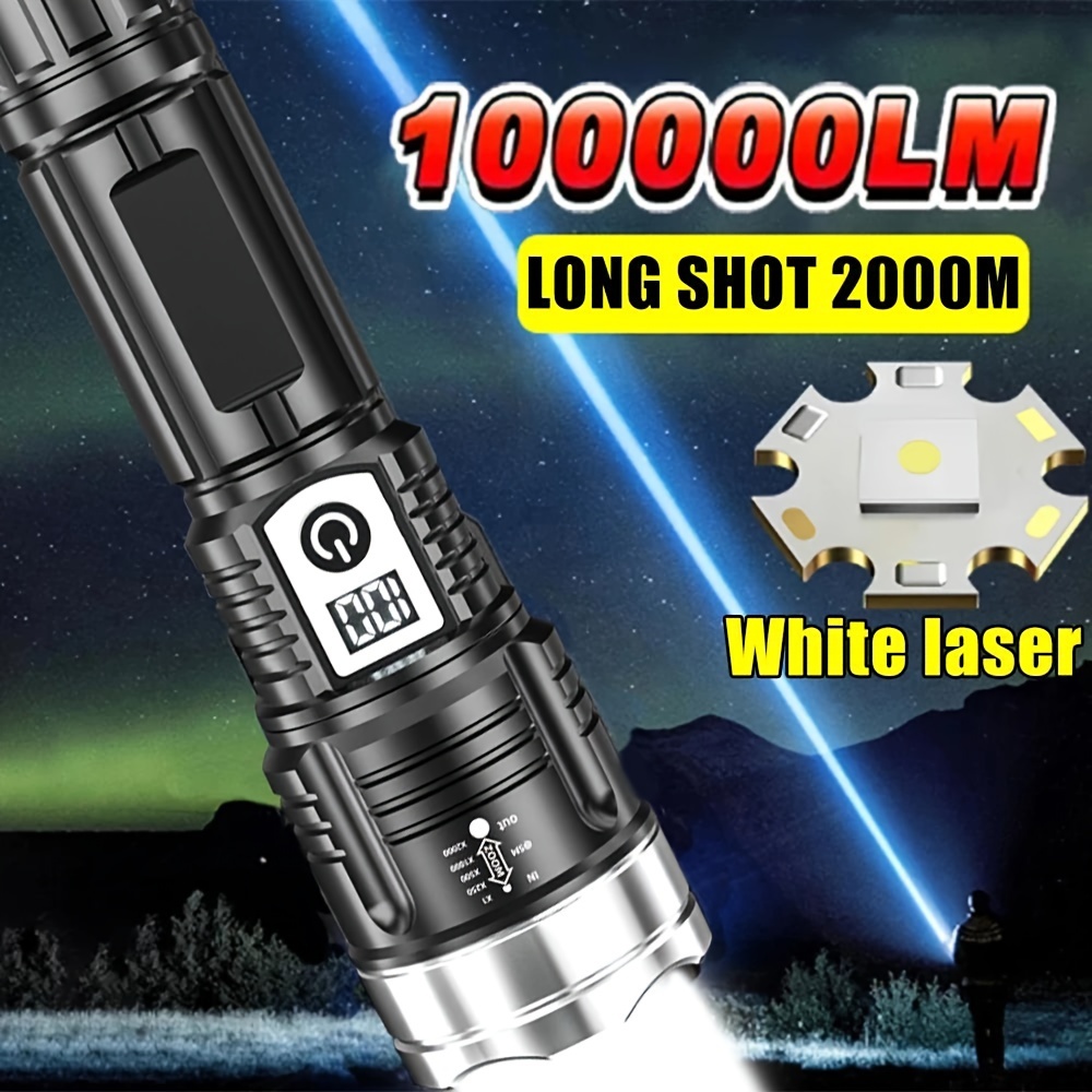 

P50 Led High Power Flashlights Telescopic Zoom Torch Emergency Spotlights Usb Rechargeable Light Riding Hiking Camping Torch
