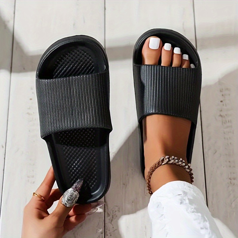 Women's Comfy Pink EVA Slides - Thick Sole, Non-Slip, Casual Slip-On Slippers for Indoor/Outdoor Use, Perfect for Beach & Home Relaxation, Indoor Slippers|Slipon Style|EVA Material, Ladies Slippers