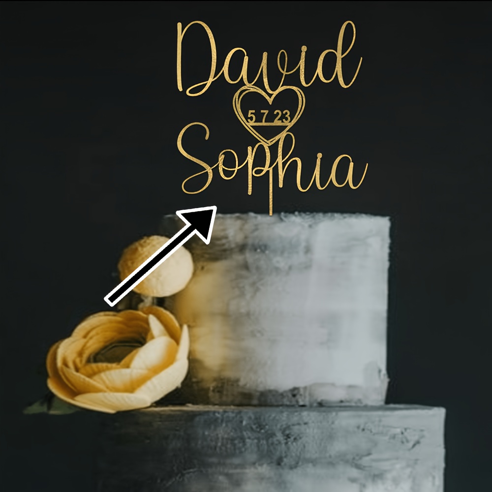 1pc Custom Acrylic Cake Decoration - Couple Anniversary Suitable For Birthdays, Weddings, Parties, Etc. - For Cupcake And Dessert Cake Ornaments, Halloween, Christmas