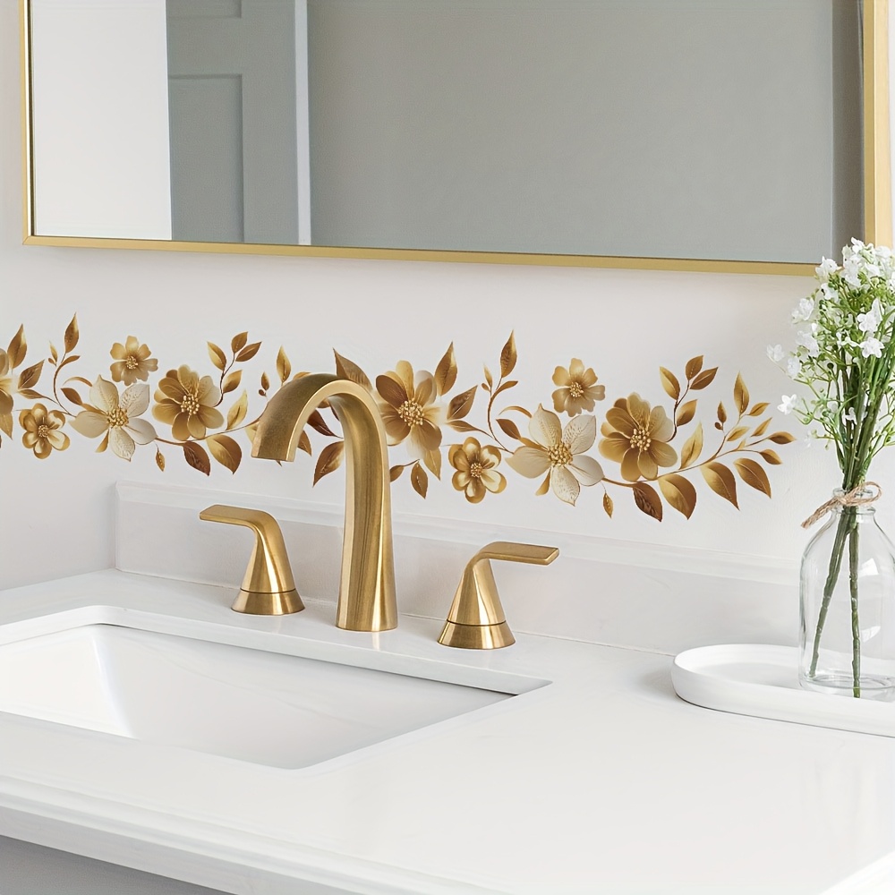 1pc Retro Pattern Bathroom Toilet Stickers Home Decoration Wall Stickers Self-adhesive
