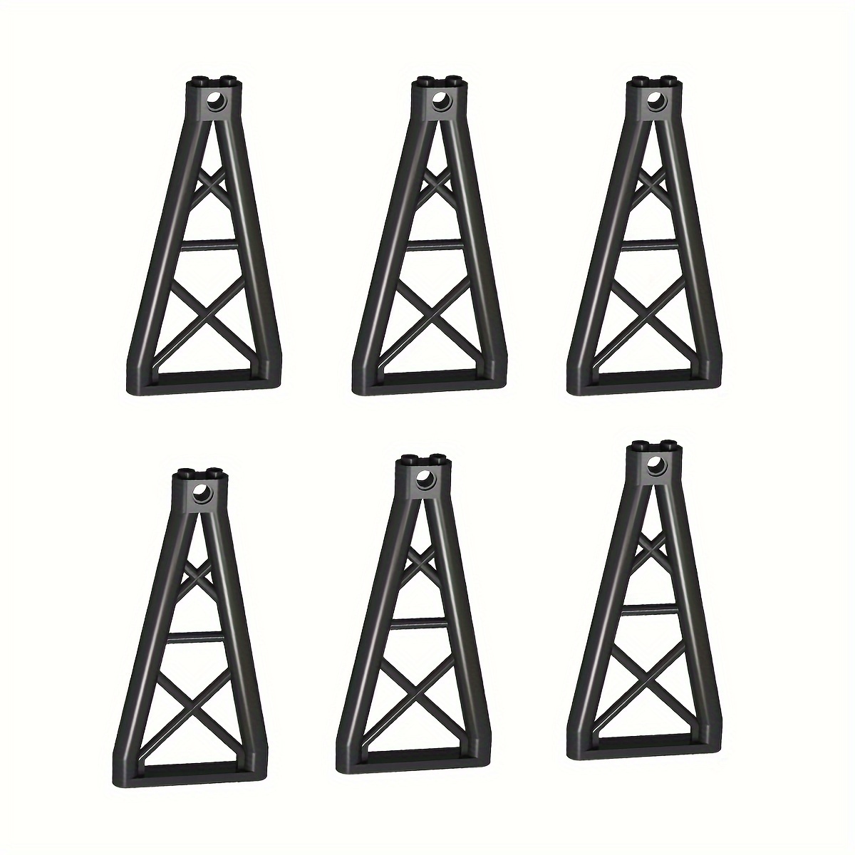 Image of 6pcs Track Support Pillar Toys Set For Train Tracks-train Building Blocks Parts-birthday Halloween Christmas Gifts