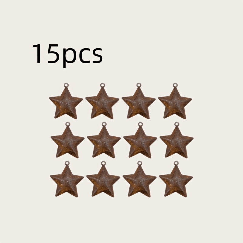 TEMU 15 Rusty Bells In Of Five-pointed Stars, Suitable For Christmas, Halloween, Holiday Parties, Sleigh Bells, Farmhouse And Rustic Decor, Diy