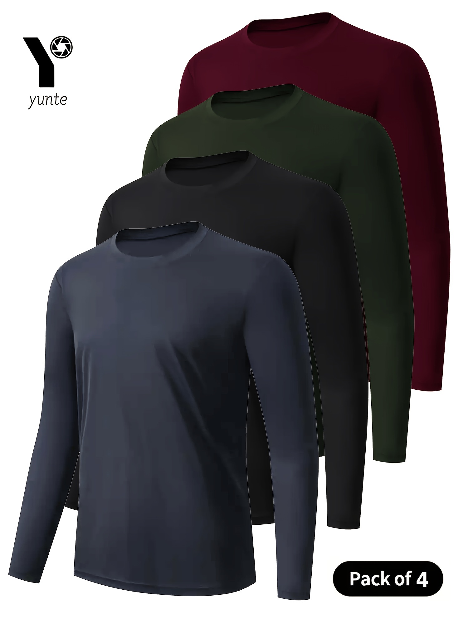long sleeve t shirts for men sold on Temu Canada