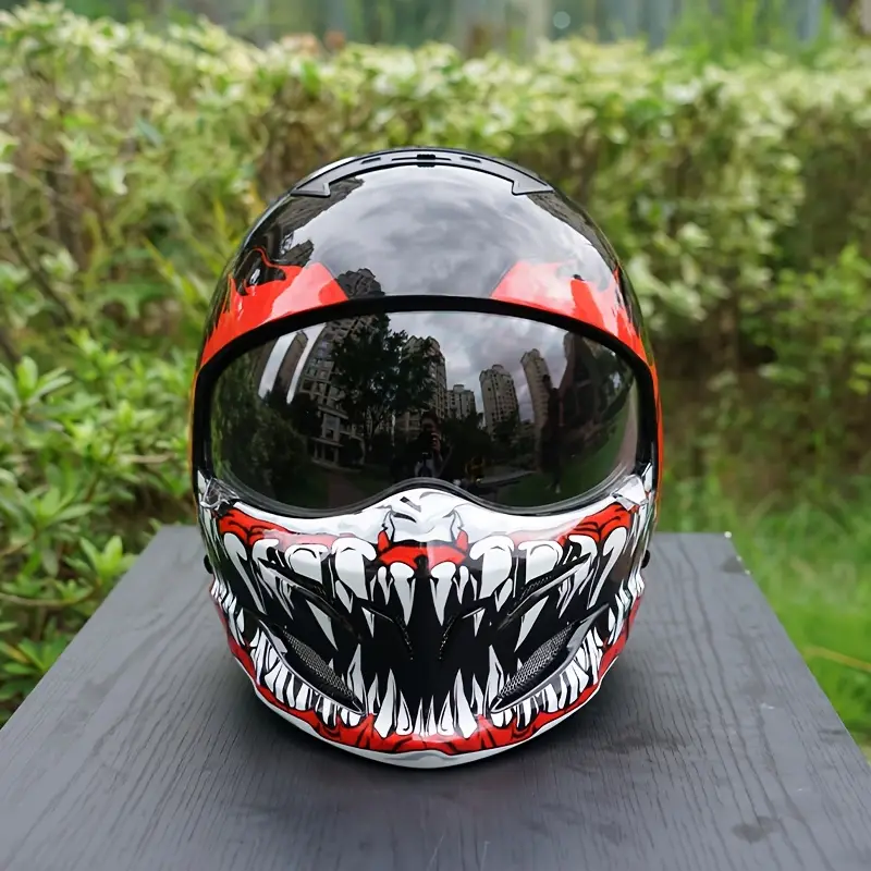 red striped print comic anime style horror motorcycle helmet - Temu Kuwait red striped print comic anime style horror motorcycle helmet - Temu Kuwait