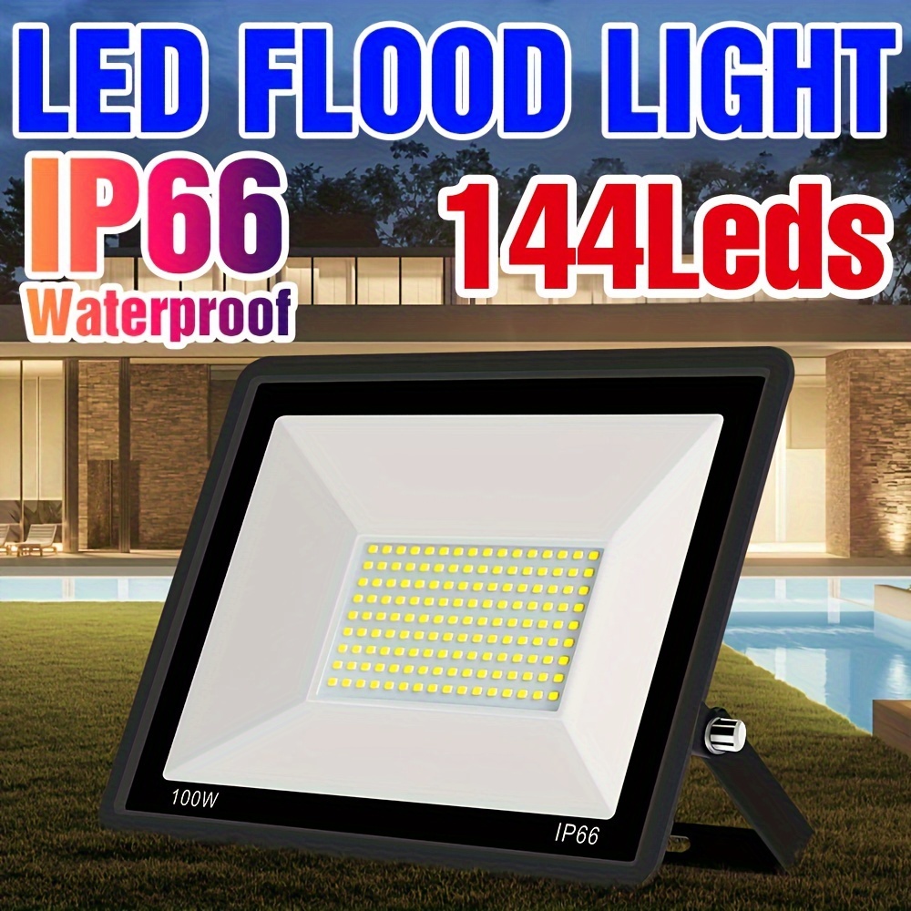  Luz de inundación LED con sensor de movimiento de 10 W para  exteriores, luces de seguridad sensibles a Pir, lámpara de pared IP66,  reflector impermeable para garaje, patio, camino, porche, entradas