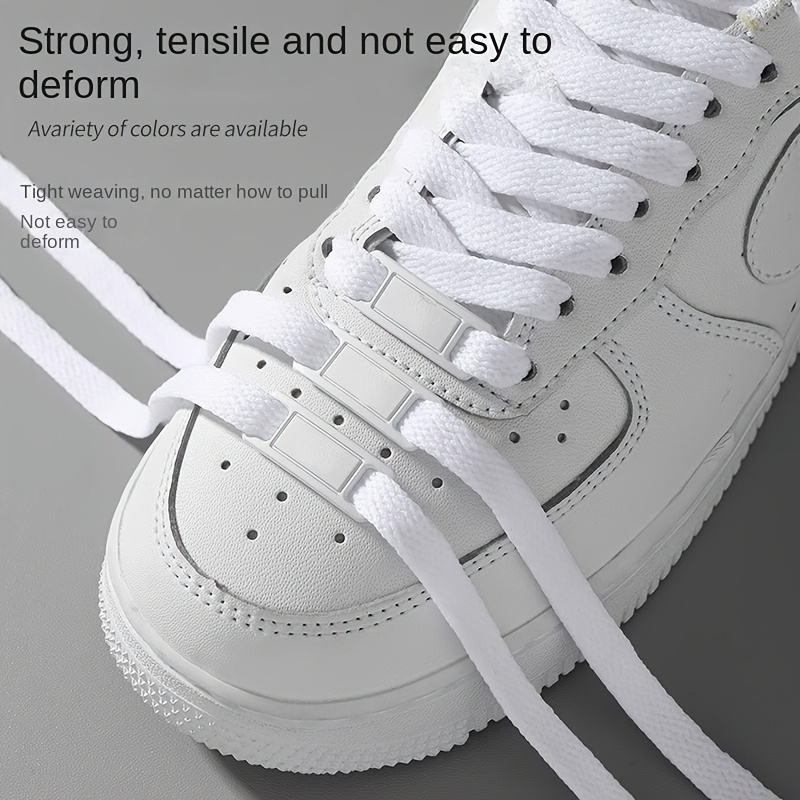 2 shoelaces plus 2 metal   sets   one shoelaces af1 metal     quality high top and low top   mens and womens white casual   sports   running   shoelaces 0