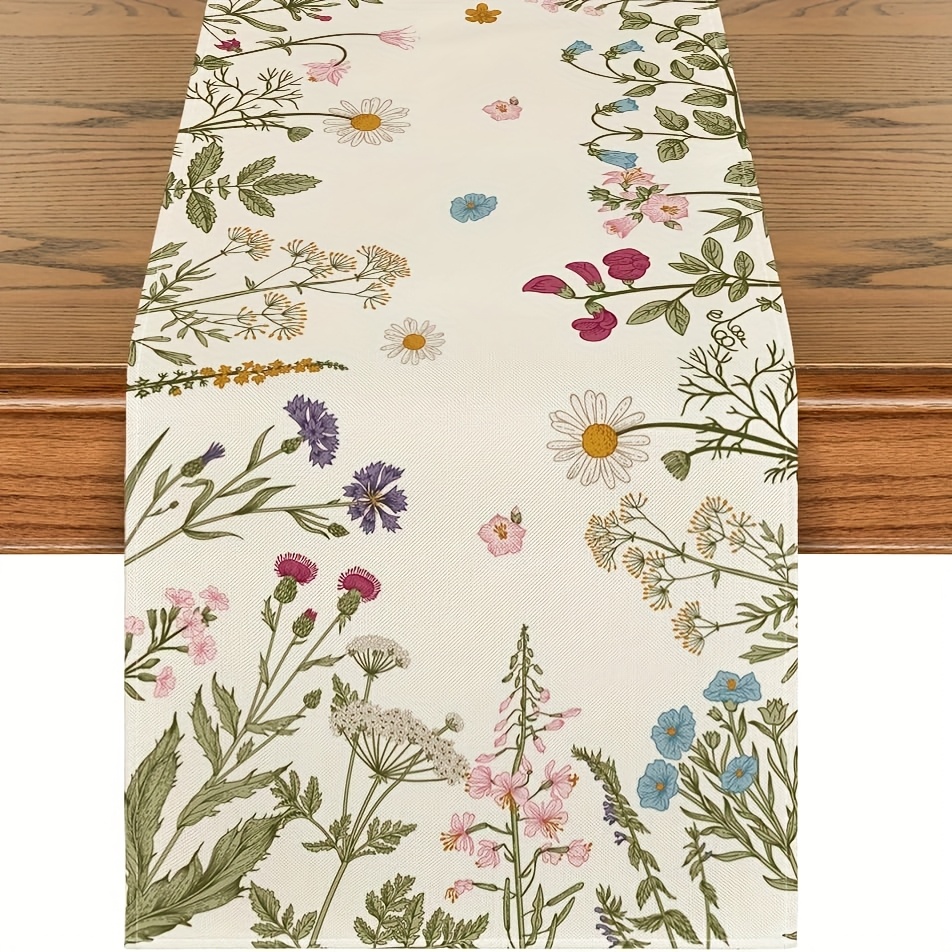 TEMU Corredor de Mesa Primaveral con y , Decoración Estacional para Cocina y Comedor Domésticas 33x90cm, 33x120cm, 33x183cm, 33x230cm, 33x275cm